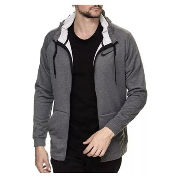 Nike Therma-Fit Full Zip Hoodie Dark Heather Gray Men's Size XL CU6231-071 NEW - Picture 3 of 6